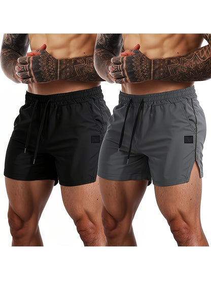 Short de sport léger à séchage rapide 2pcs | Fitness Hommes