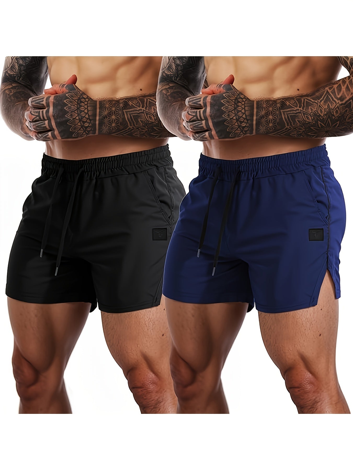 Short de sport léger à séchage rapide 2pcs | Fitness Hommes