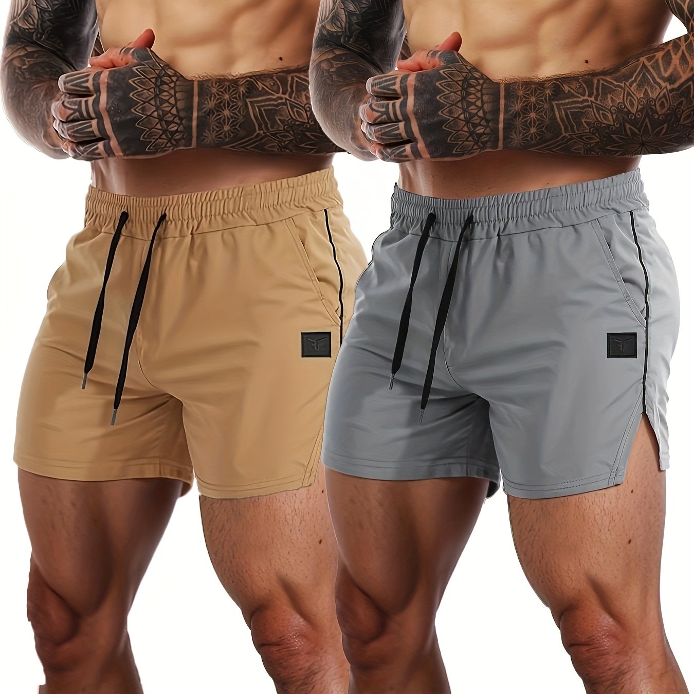 Short de sport léger à séchage rapide 2pcs | Fitness Hommes