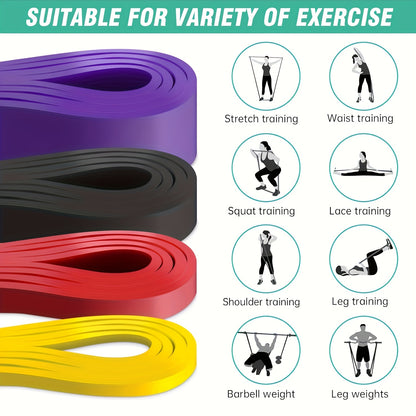 Bande de résistance robuste|||||||||| de 5 à 230 lb d’une longueur de 82 pouces - 5 options de couleurs (vert, bleu, noir, rouge, doré) | 5-230 lb Niveaux de poids | Musculation et musculation pour hommes et femmes | Opération multicolore