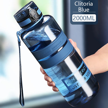 Bouteille d’eau de sport 1,5 / 2 L | Shaker Bouteille de fitness | Accessoire hydratation