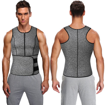 Hommes taille formateur Sauna gilet Fitness Corset Abdomen minceur corps Shaper ventre réduisant Shapewear brûler graisse chemise tondeuse ceinture
