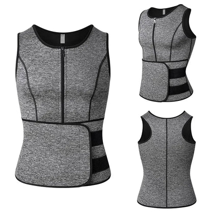 Hommes taille formateur Sauna gilet Fitness Corset Abdomen minceur corps Shaper ventre réduisant Shapewear brûler graisse chemise tondeuse ceinture