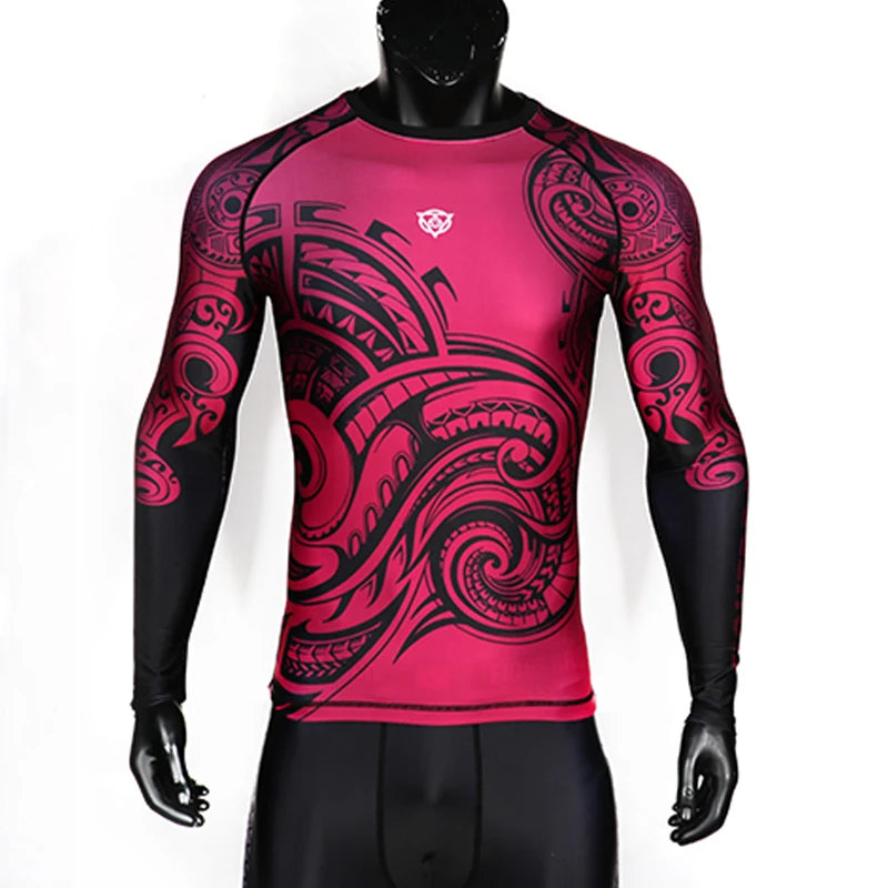 Haut Manches Longues Spécial Entrainement | Jiujitsu Grappling Gym Fight Rashguard Personnalisé BJJ