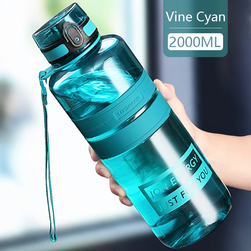 Bouteille d’eau de sport 1,5 / 2 L | Shaker Bouteille de fitness | Accessoire hydratation