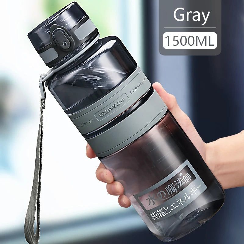 Bouteille d’eau de sport 1,5 / 2 L | Shaker Bouteille de fitness | Accessoire hydratation