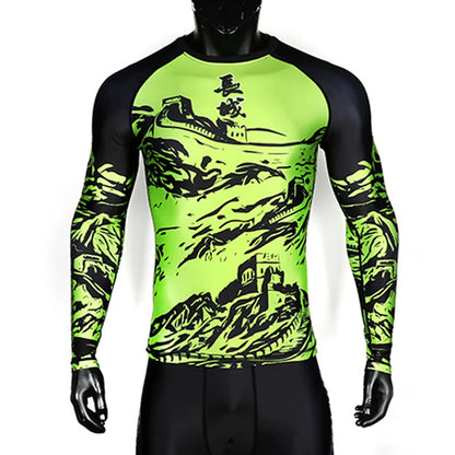 Haut Manches Longues Spécial Entrainement | Jiujitsu Grappling Gym Fight Rashguard Personnalisé BJJ