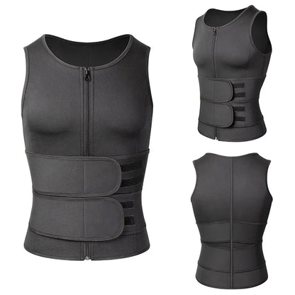 Hommes taille formateur Sauna gilet Fitness Corset Abdomen minceur corps Shaper ventre réduisant Shapewear brûler graisse chemise tondeuse ceinture