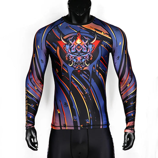 Haut Manches Longues Spécial Entrainement | Jiujitsu Grappling Gym Fight Rashguard Personnalisé BJJ