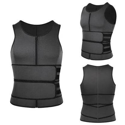 Hommes taille formateur Sauna gilet Fitness Corset Abdomen minceur corps Shaper ventre réduisant Shapewear brûler graisse chemise tondeuse ceinture
