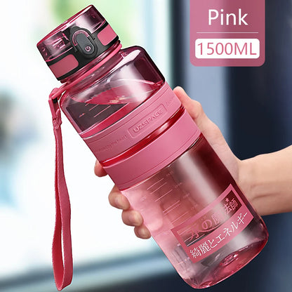 Bouteille d’eau de sport 1,5 / 2 L | Shaker Bouteille de fitness | Accessoire hydratation