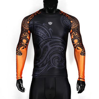 Haut Manches Longues Spécial Entrainement | Jiujitsu Grappling Gym Fight Rashguard Personnalisé BJJ