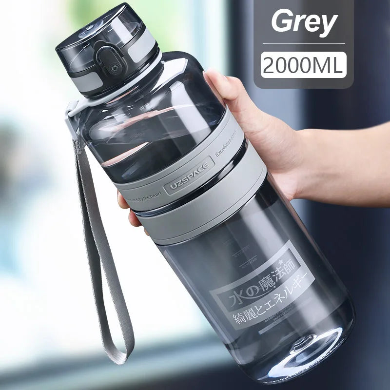 Bouteille d’eau de sport 1,5 / 2 L | Shaker Bouteille de fitness | Accessoire hydratation