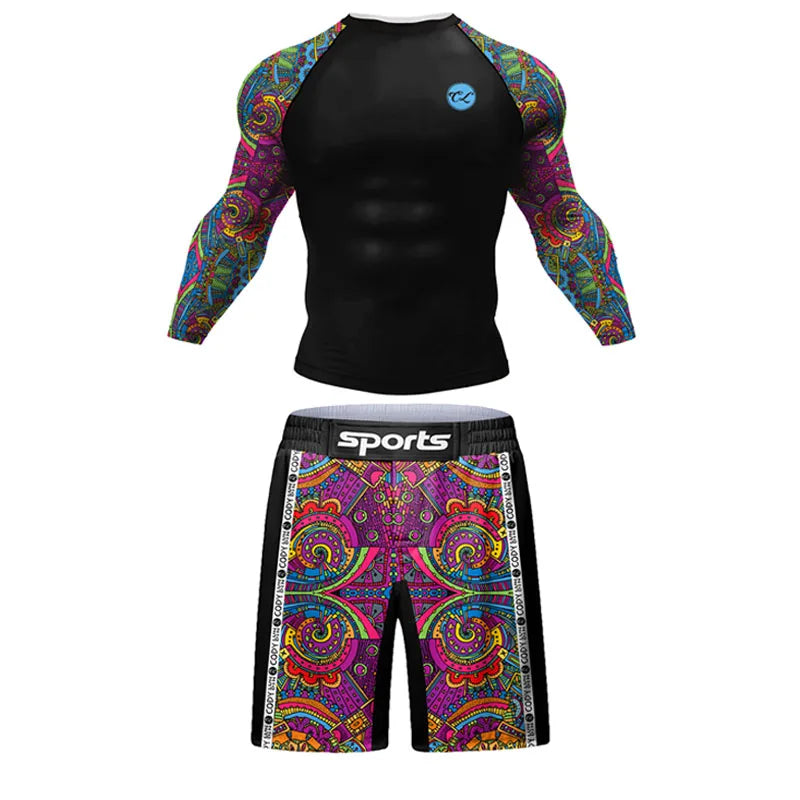 Ensemble de combat idéale pour entrainement de sport de Combat Kickboxing Training Sportsuit Bjj Muay Thai Maillots | | Vetement C