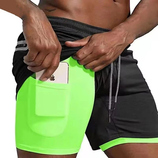 Short de Sport 2 en 1 pour hommes.