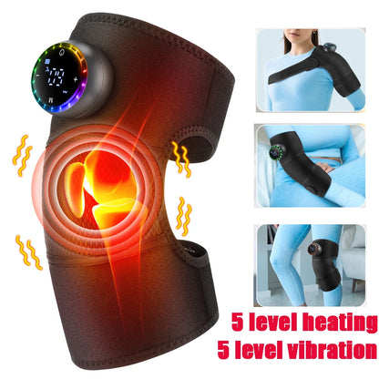 Masseur d'épaule thermique 3 en 1 pour genou, épaule, coude, attelle chauffante, Support sans fil, ceinture, genouillère, Circulation sanguine
