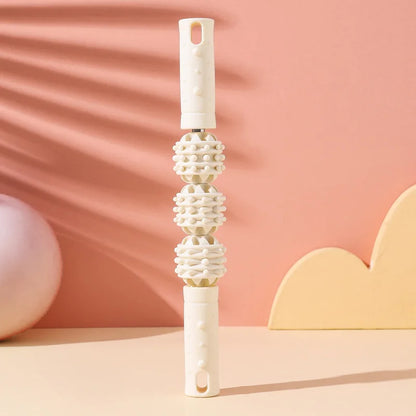 4 boules bâton de Massage rouleau mollet Muscle Cervical cou épaule dos relaxant Yoga loup dents Muscles Relaxation Fitness