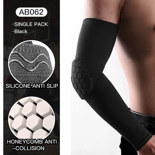 Protection du coude de sport en nid d'abeille, 2 pièces, Anti-collision, Protection de la pression, manchon du bras, basket-ball, cyclisme, équipement de Protection pour le Fitness
