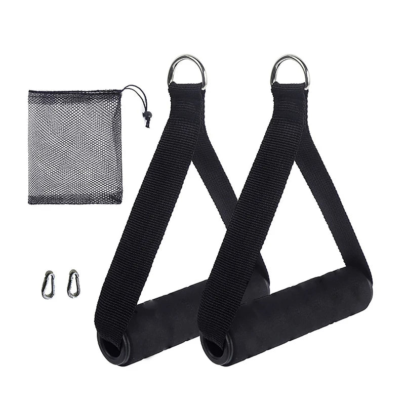 Poignée en métal D-Ring avec crochet pour machine à câble, accessoires de fitness, gym, Foy Grip, entraînement à la maison, 2 bandes