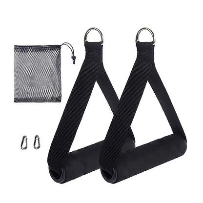 Poignée en métal D-Ring avec crochet pour machine à câble, accessoires de fitness, gym, Foy Grip, entraînement à la maison, 2 bandes