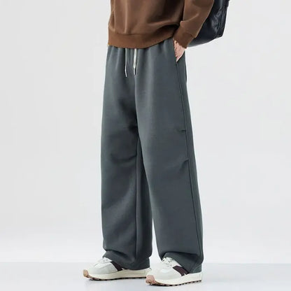 Baggy Fit hommes Decontracté pantalon automne hiver jambe droite ouest pantalon confortable drapé japonais rétro casual pantalon nouveau