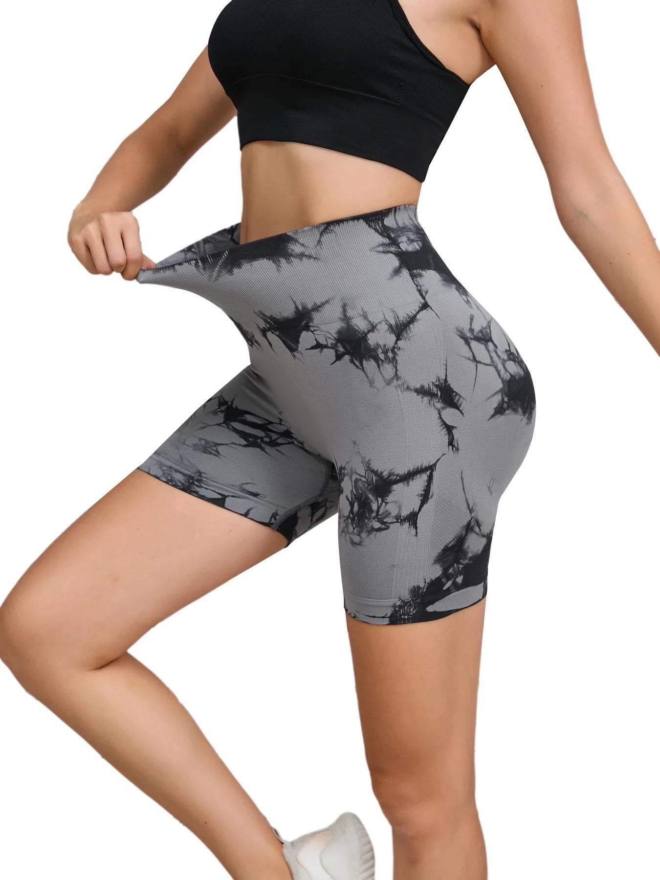 Short Fitness sans couture pour femmes, taille haute et levage des hanches, course à pied, Sexy, Fitness, Yoga