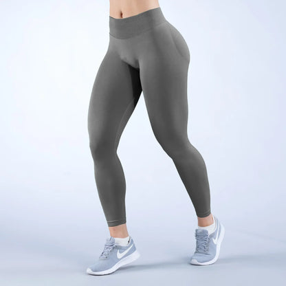 Leggins Femme Sans Couture Taille Haute en trois sections