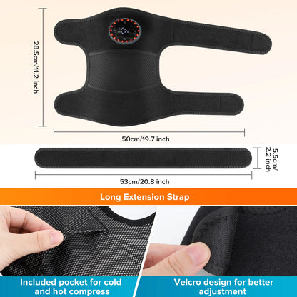 Masseur d'épaule thermique 3 en 1 pour genou, épaule, coude, attelle chauffante, Support sans fil, ceinture, genouillère, Circulation sanguine