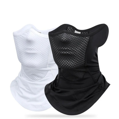 Offre spéciale UPF 50 + soie glacée Sports de plein air cache-cou crème solaire moto cyclisme demi-masque