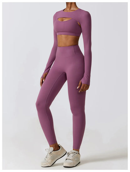 Ensemble 3Pcs Crop Tops Ideal pour Yoga
