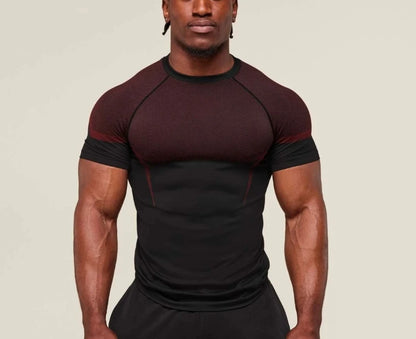 T-Shirt de sport requin pour hommes, haute élasticité, séchage rapide, serré, Fitness, entraînement, respirant, été, gymnastique, tendance, marque
