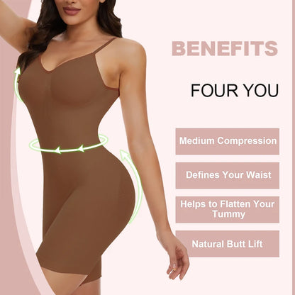 Body Gainant Dos nue pour femmes maille bout à bout lisse |Sensation Nude, minceur gaine ventre plat
