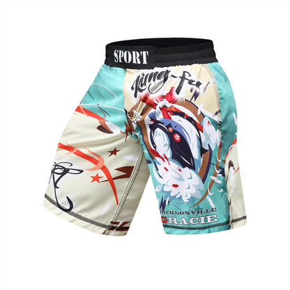 Short Entraînement Boxe | Sublimation imprimée Homme MMA Combat BJJ Grappling Muay Thai Kickboxing | Accessoires C
