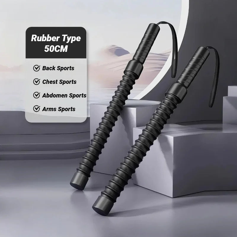 Barre d'entraînement de force ergonomique, poignée de Fitness, renforcement des triceps, extenseur de bras à ressort, entraîneur musculaire en acier inoxydable