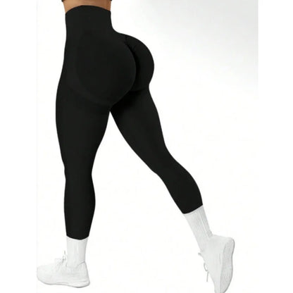 Pantalon de yoga serré sans couture pour femmes, couleur unie multicolore en option  | Fitness Femme