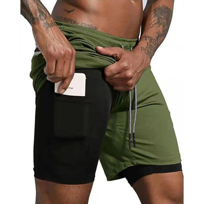Short de Sport 2 en 1 pour hommes.
