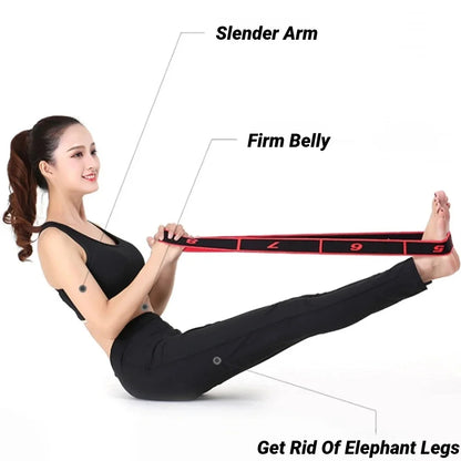 Ceinture Élastique d’étirement 8 Section | Pilates Fitness Danse Yoga | Accessoires