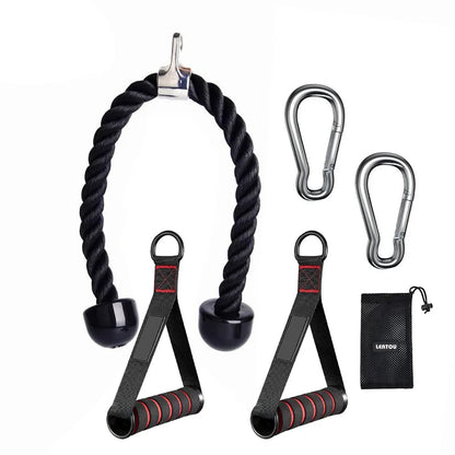 Triceps abaissement corde visage tirer poignées pousser tirer vers le bas cordon pour Biceps dos épaule Triceps Fitness Tension corde accessoire de gymnastique
