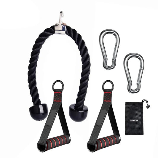 Triceps abaissement corde visage tirer poignées pousser tirer vers le bas cordon pour Biceps dos épaule Triceps Fitness Tension corde accessoire de gymnastique