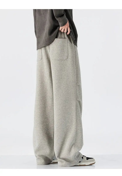 Baggy Fit hommes Decontracté pantalon automne hiver jambe droite ouest pantalon confortable drapé japonais rétro casual pantalon nouveau