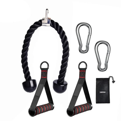 Triceps abaissement corde visage tirer poignées pousser tirer vers le bas cordon pour Biceps dos épaule Triceps Fitness Tension corde accessoire de gymnastique