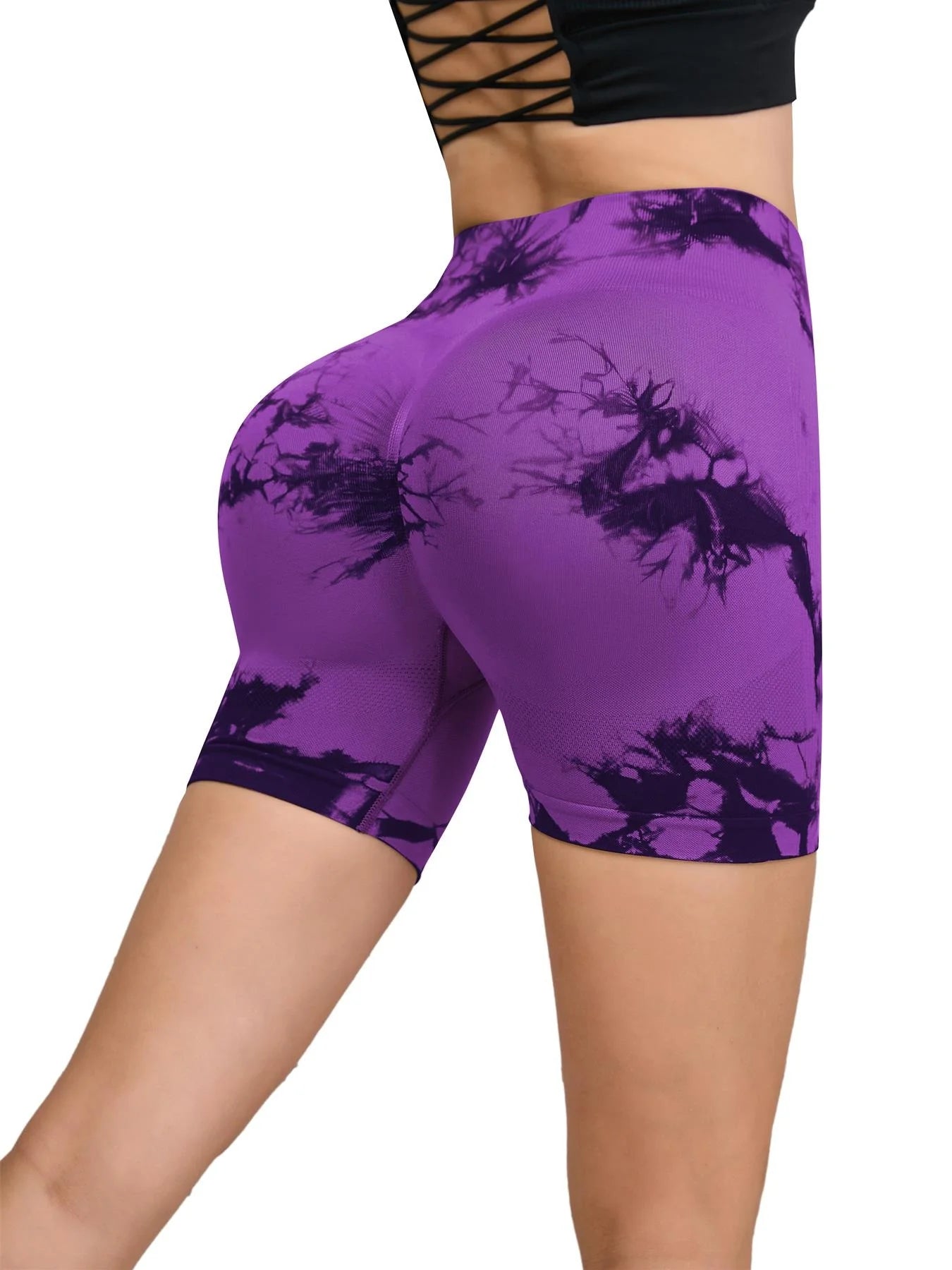 Short Fitness sans couture pour femmes, taille haute et levage des hanches, course à pied, Sexy, Fitness, Yoga