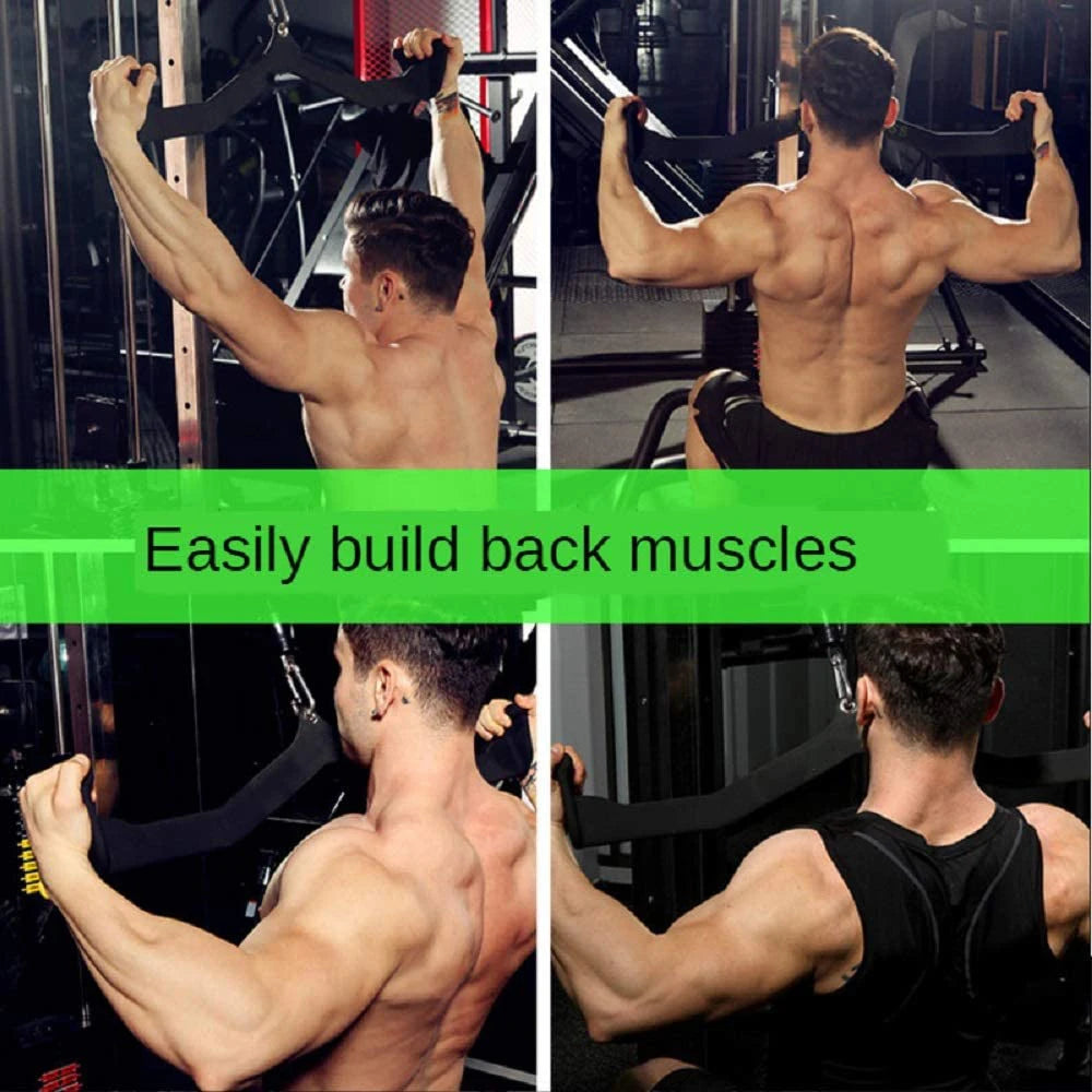 Accueil Gym Fitness aviron barre en V poulie câble Machine accessoires Biceps Triceps dos Blaster poignée tirer vers le bas poignées