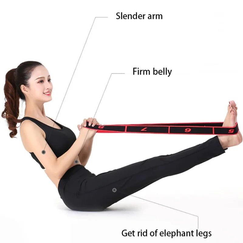 Bande De Résistance | Yoga Étirement Pilates Fitness | 8 Section | Accessoires