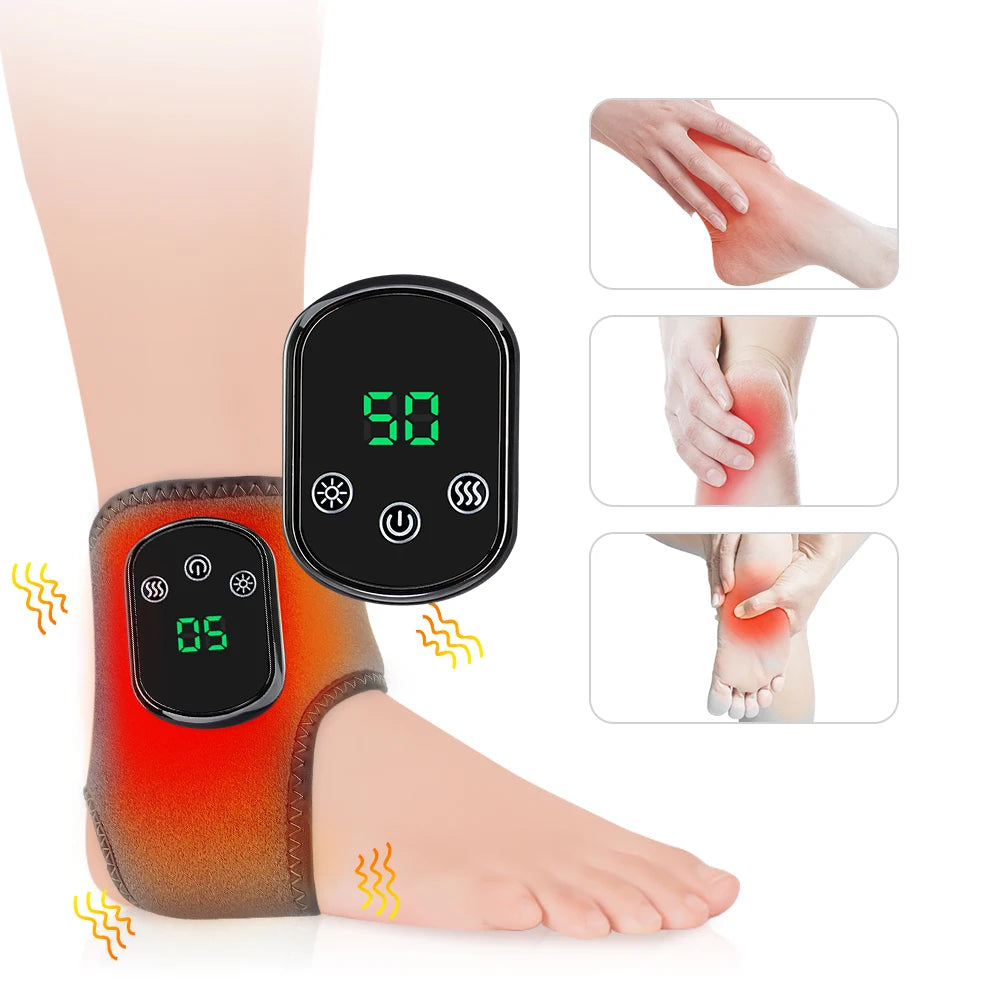 Coussin chauffant sans fil pour cheville, Massage par Vibration électrique, enveloppe chauffante pour les mains, pour poignet et cheville, attelle chauffante Rechargeable