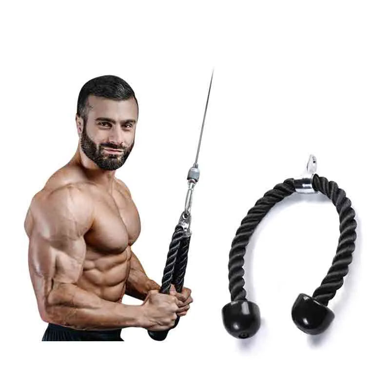 Triceps corde tirage pour appareil à charge guidée