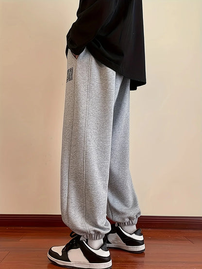 Pantalons décontractés à la mode pour hommes - pantalons de survêtement amples, adaptés à un usage quotidien toutes saisons - lavé à la machine, antiadhésif, respirant f