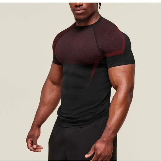T-Shirt de sport requin pour hommes, haute élasticité, séchage rapide, serré, Fitness, entraînement, respirant, été, gymnastique, tendance, marque