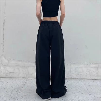 Pantalon Cargo pour femmes, taille haute, américain, séchage rapide, Baggy Hip Hop, décontracté, jambes larges, Streetwear, été, 2025