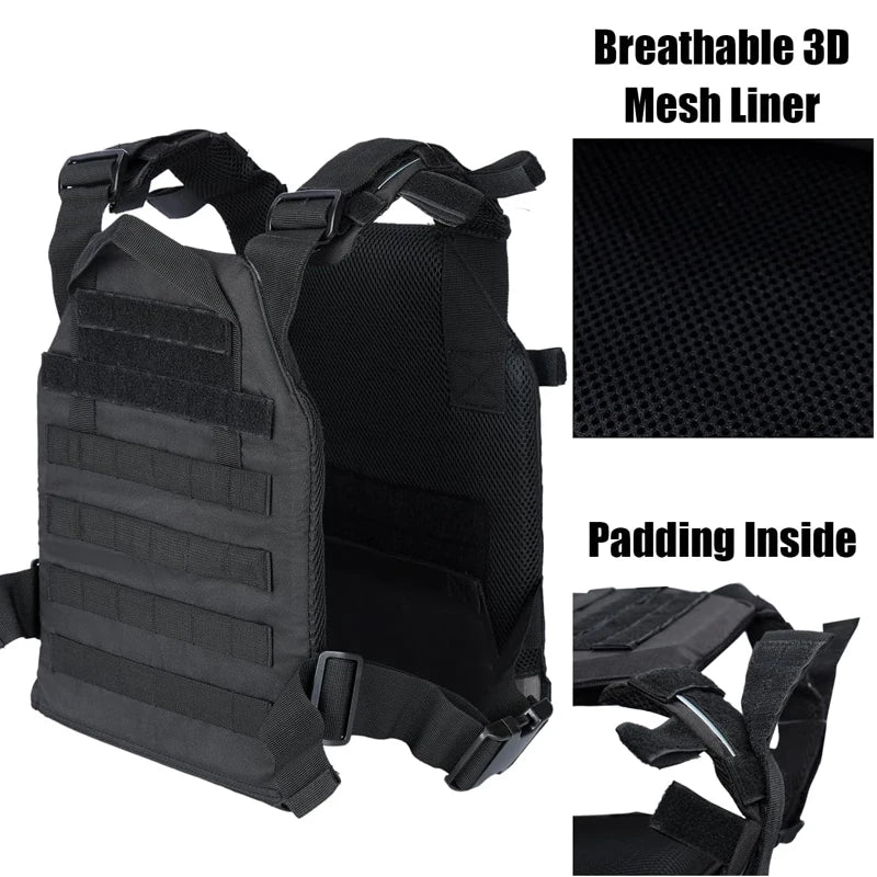 Gilet lesté réglables pour entraînement de force et d'endurance Fitness course tactique